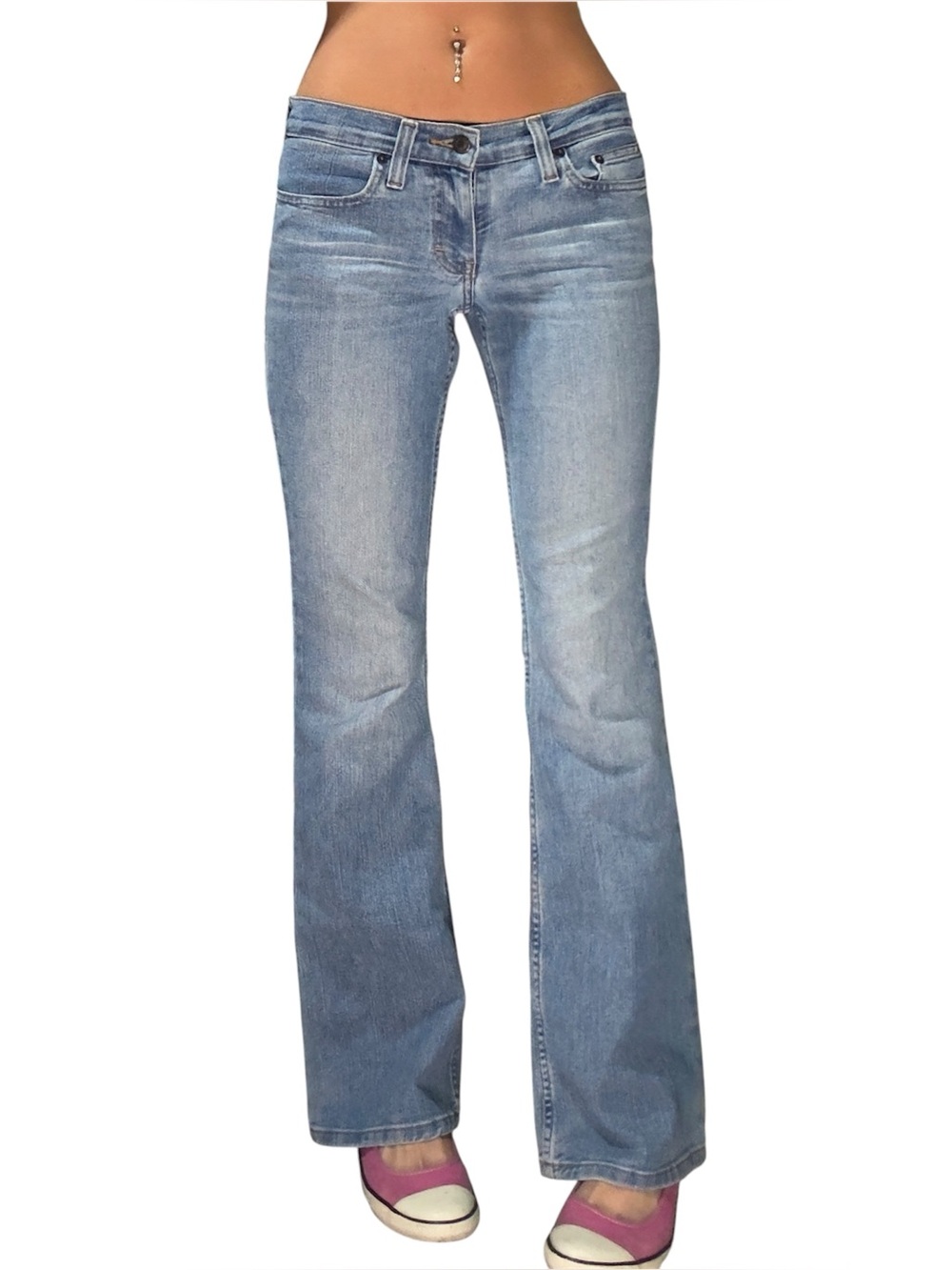 Y2K American Eagle low rise Women's Bootcut Jeans - Blue
